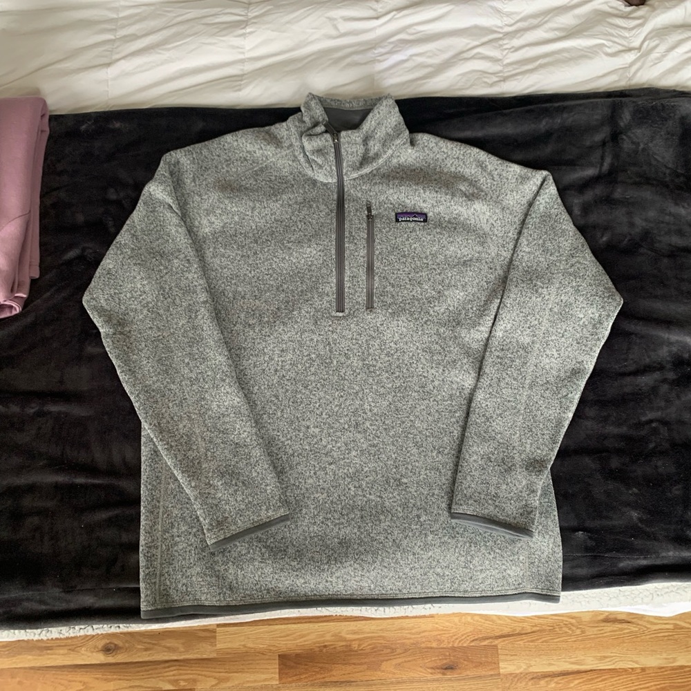 BRAND NEW Patagonia Men's Better Sweater 1/4 Zip Pullover US Large (L) stonewash